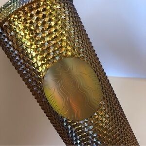 Starbucks Golden Dreams Iridescent Diamond Studded Cold Cup Tumbler, Excellent!